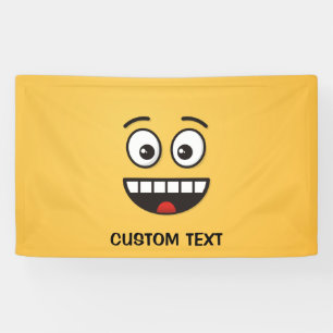 Een glimlach met open mond spandoek