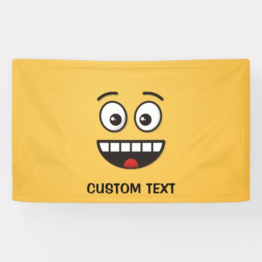 Een glimlach met open mond spandoek (Horizontaal)
