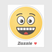 Een glimlach met open mond sticker (Vel)