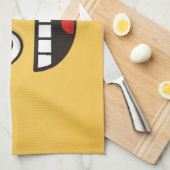 Een glimlach met open mond theedoek (Quarter Fold)