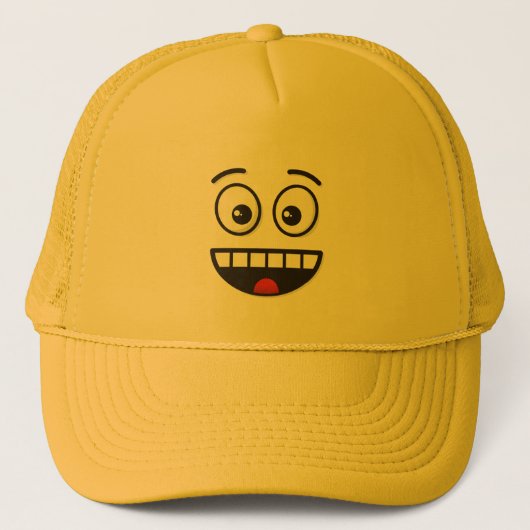Een glimlach met open mond trucker pet (Voorkant)