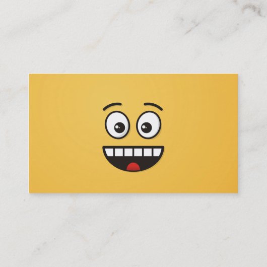 Een glimlach met open mond visitekaartje (Achterkant)