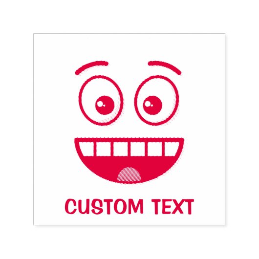 Een glimlach met open mond zelfinktende stempel (Design)