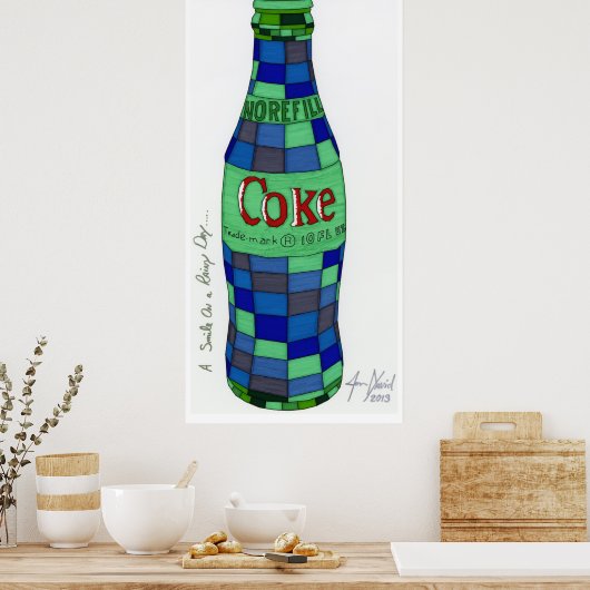 Een glimlach op een regenachtige dag, Art Print (Keuken)