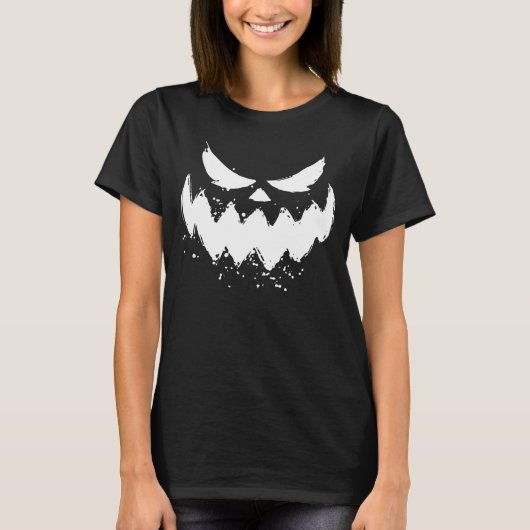 Een glimlach op Spooky Face Halloween Sweatshirt (Voorkant)