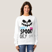 Een glimlach op Spooky Face Halloween Sweatshirt (Voorkant volledig)