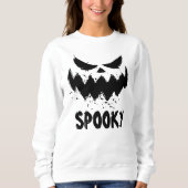 Een glimlach Spooky Face Halloween Trui (Voorkant)