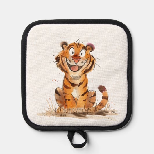 Een glimlach Tijger Pannenlap (Voorkant)