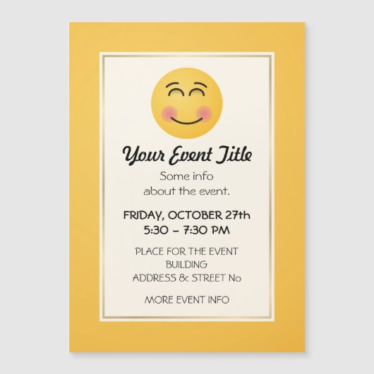 Een glimlachend gezicht met glimlende ogen (Voorkant)