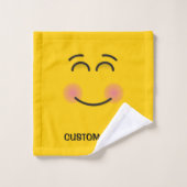 Een glimlachend gezicht met glimlende ogen bad handdoek (Wasdoekje)