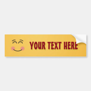 Een glimlachend gezicht met glimlende ogen bumpersticker