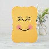 Een glimlachend gezicht met glimlende ogen kaart (Staand voorkant)