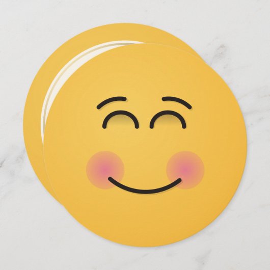 Een glimlachend gezicht met glimlende ogen kaart (Voorkant / Achterkant)