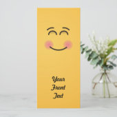 Een glimlachend gezicht met glimlende ogen kaart (Staand voorkant)