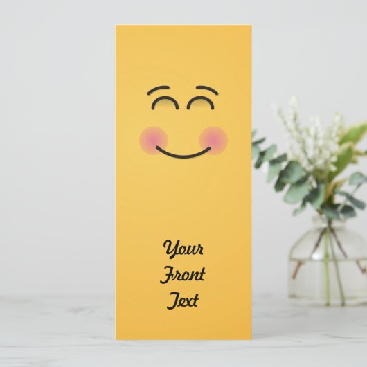 Een glimlachend gezicht met glimlende ogen kaart (Staand voorkant)