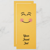 Een glimlachend gezicht met glimlende ogen kaart (Voorkant / Achterkant)