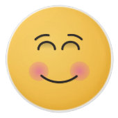 Een glimlachend gezicht met glimlende ogen keramische knop (Voorkant)