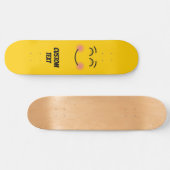 Een glimlachend gezicht met glimlende ogen persoonlijk skateboard (Horizontaal)