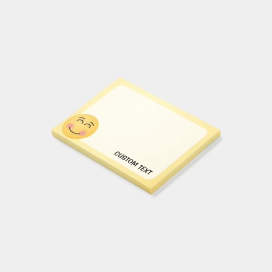 Een glimlachend gezicht met glimlende ogen post-it® notes (Schuin)