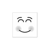 Een glimlachend gezicht met glimlende ogen rubberstempel (Afrduk)