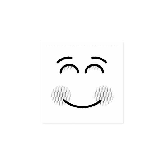 Een glimlachend gezicht met glimlende ogen rubberstempel (Afrduk)