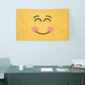 Een glimlachend gezicht met glimlende ogen spandoek (Beurs)