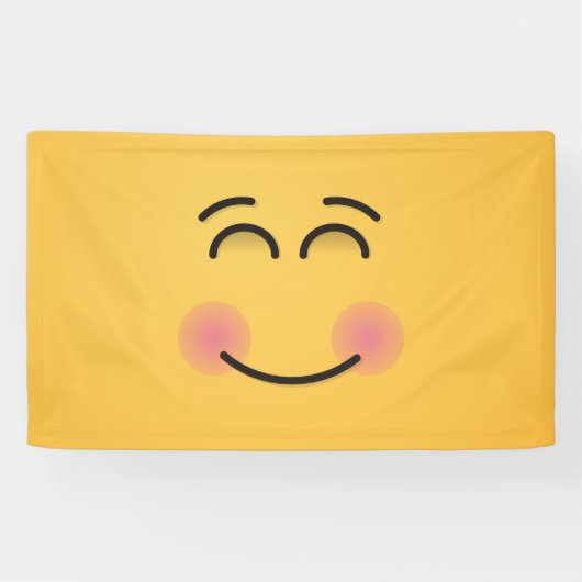 Een glimlachend gezicht met glimlende ogen spandoek (Horizontaal)