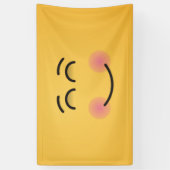 Een glimlachend gezicht met glimlende ogen spandoek (Verticaal)