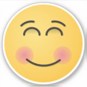 Een glimlachend gezicht met glimlende ogen sticker (Voorkant)