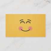 Een glimlachend gezicht met glimlende ogen visitekaartje (Achterkant)