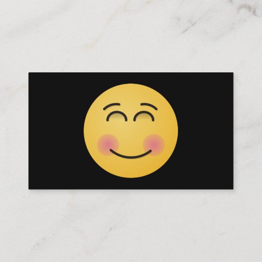 Een glimlachend gezicht met glimlende ogen visitekaartje (Achterkant)