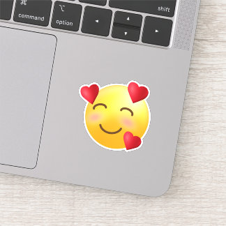 Een glimlachend gezicht met hart Emoji Sticker
