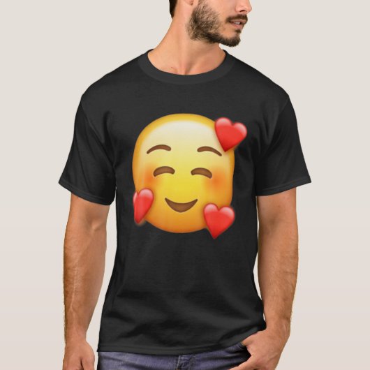 Een glimlachend gezicht met hart in liefde Emojis  T-shirt (Voorkant)