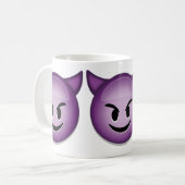 Een glimlachend gezicht met horens Emoji Koffiemok (Voorkant links)