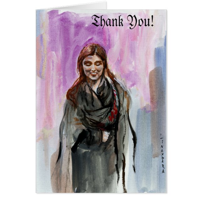 Een glimlachend meisje in zwart (Voorkant)