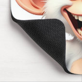 Een glimlachende witte Afrikaanse aap Muismat (Hoek)