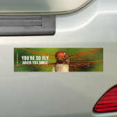 Een glimlende rode likker bumpersticker (Op auto)
