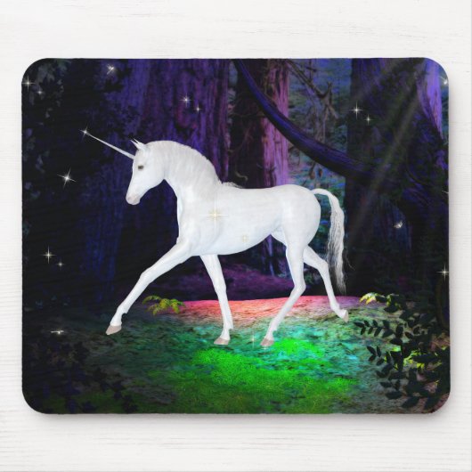 Een glimp van een Unicorn - Fantasy Mousepad Muismat (Voorkant)