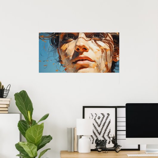 Een glimp van het schilderij van de toekomst poster (Thuiskantoor)