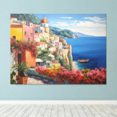 Een glimp van Italiaanse zomer Costal Beauty Canvas Afdruk (Insitu (Houten vloer))