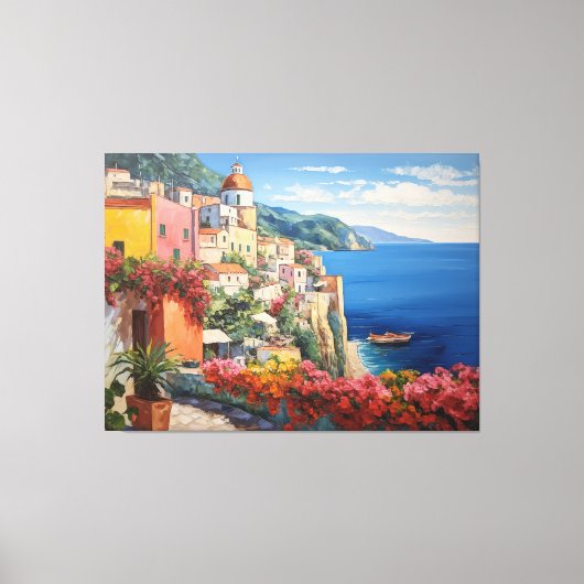Een glimp van Italiaanse zomer Costal Beauty Canvas Afdruk (Voorkant)