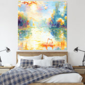 Een glimp van Monet Canvas Afdruk (Insitu (Slaapkamer))