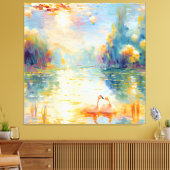 Een glimp van Monet Canvas Afdruk (Insitu (Woonkamer))