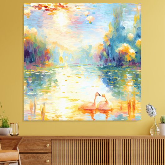 Een glimp van Monet Canvas Afdruk (Insitu (Woonkamer))