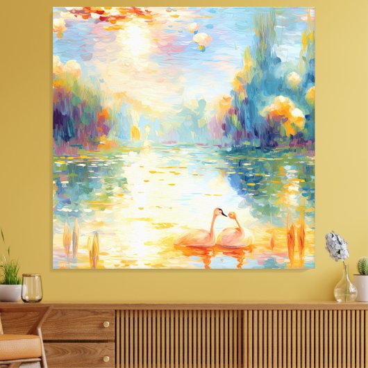 Een glimp van Monet Canvas Afdruk (Insitu (Woonkamer))