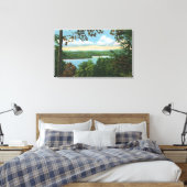 Een Glimpse van Lake Garfield Canvas Afdruk (Insitu (Slaapkamer))