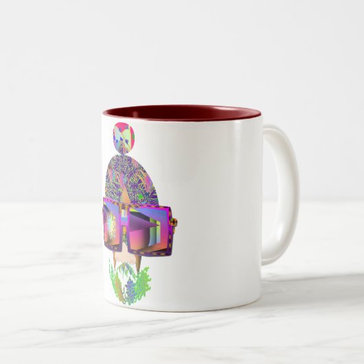 Een glinstering in mijn lens nieuwigheid wit tweekleurige koffiemok (Voorkant rechts)