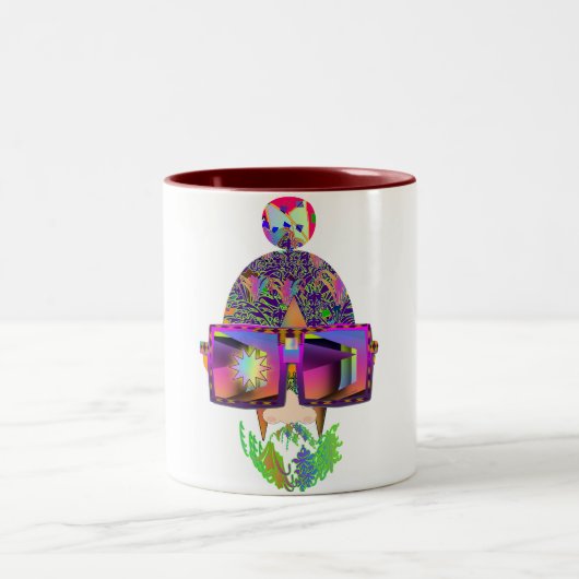 Een glinstering in mijn lens nieuwigheid wit tweekleurige koffiemok (Center)