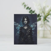 Een Glitch Fee met Bloemen Briefkaart (Staand voorkant)