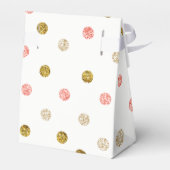 Eén Glitter Confetti 1st Birthday Pink en Gold Bedankdoosjes (Achterkant)